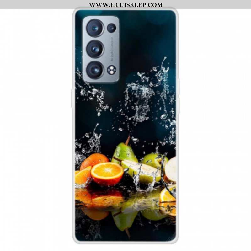 Futerały do Oppo Reno 6 Pro 5G Trompe L'oeil Owoce I Woda